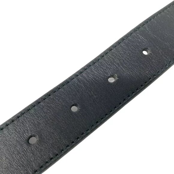 Auth GUCCI GG Marmont Black Gold Leather - Belt 446-122324
